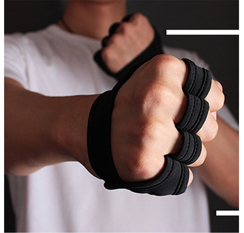 Breathable Weightlifting And Fitness Half-Finger Protector Gloves.