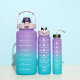 Gradient Three-piece Cup Large Capacity Sports Cold Water Bottle