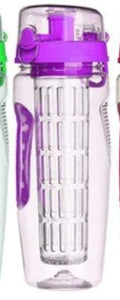 Fruit Infusing Water Bottle BPA Free Plastic Sport Juice Shaker.