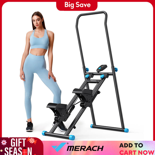 MERACH Stair Stepper for Home Gym Exercise New Version Vertical Climber Machine Full-Body Workout Compact Folding Cardio Stepper