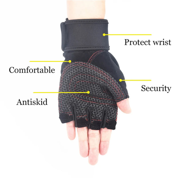 Anti-Slip Weight Lifting Gym Gloves