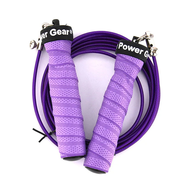 Vigor Power Gear Adjustable Cable Crossfit Skip Sweat Non-Slip Weighted Jump Rope.