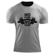 T Shirt for Men no pain no gain Short Sleeve.