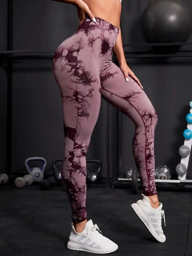 Seamless High-Waist Tie-Dye Leggings