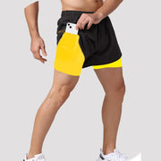 Men's Fitness Shorts Sports, 2 In 1 Quick Dry Workout And Summer Shorts.