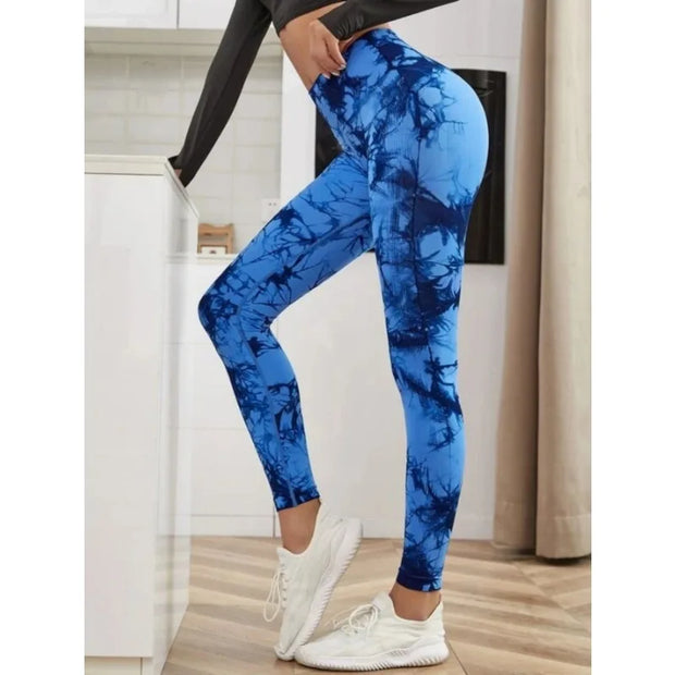 Seamless High-Waist Tie-Dye Leggings