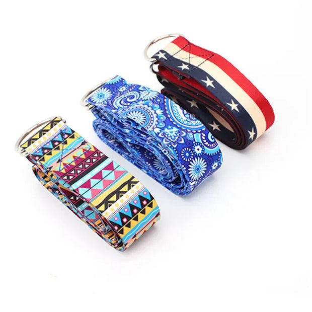 Multi-Colors Yoga Stretching Belt, Fitness Sports Accessories Resistance Hip Elastic Band.