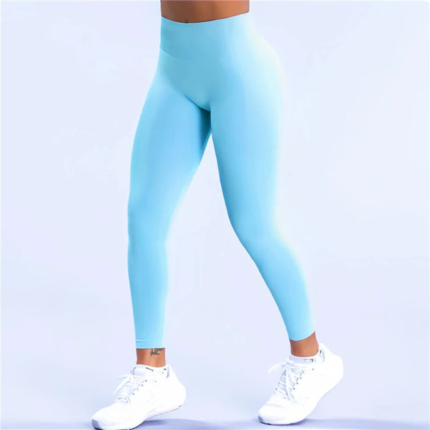 Women Scrunch Bum Seamless Yoga Leggings Pants, Impact Leggings Tummy Control.