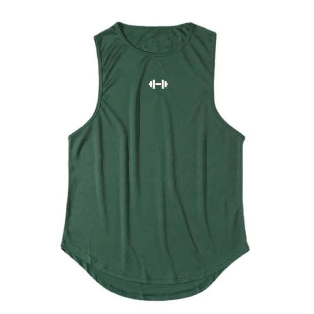 Summer Men's Gym Tank Top Fitness Training Clothing Quick-drying Loose Bodybuilding Sleeveless Shirt.