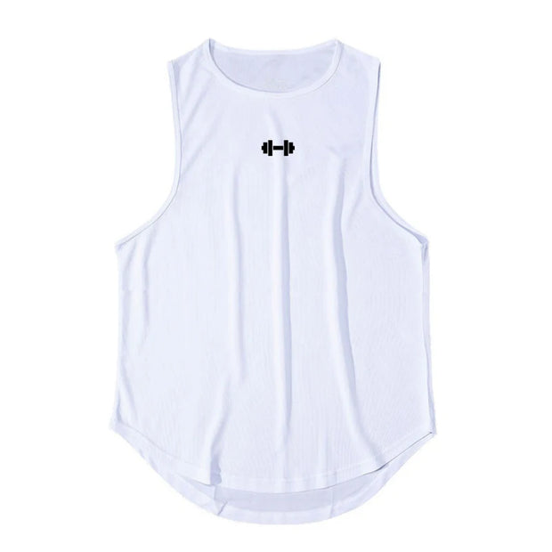 Summer Men's Gym Tank Top Fitness Training Clothing Quick-drying Loose Bodybuilding Sleeveless Shirt.