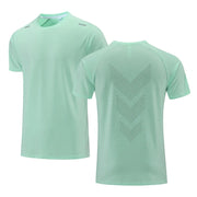 Men's Running T-shirt Quick Drying Fitness T Shirt, Breathable Jogging Sportswear Unisex Tops.