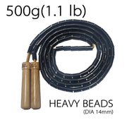 NEVERTOOLATE Heavy Big Beading Jump Rope Wood Handle.