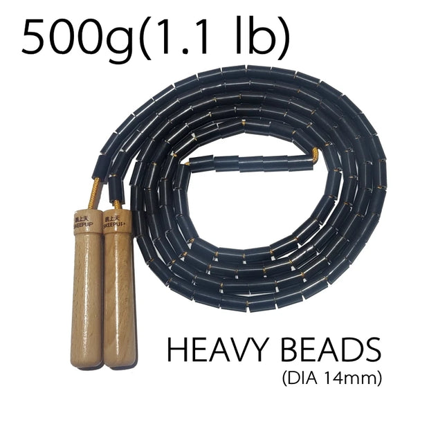 NEVERTOOLATE Heavy Big Beading Jump Rope Wood Handle.