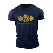 Men's Quick Drying Fitness T-Shirts Spartan Short Sleeeve Top.