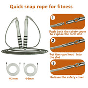 Speed Jumping Rope, Steel Wire.