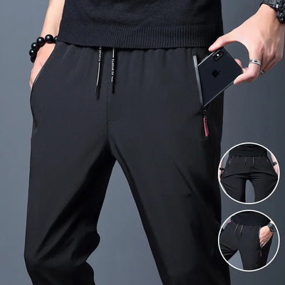 Men's Casual/Fitness Pants Straight Slim Fit Elastic Waist.