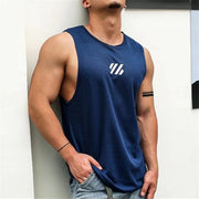 Men's Summer Singlets Quick Dry Sleeveless Gym Shirts Fitness Tank Tops Training Wear.