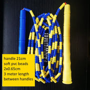 NEVERTOOLATE beaded skipping rope long handle freestyle and  crossfit