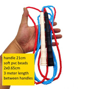 NEVERTOOLATE beaded skipping rope long handle freestyle and  crossfit