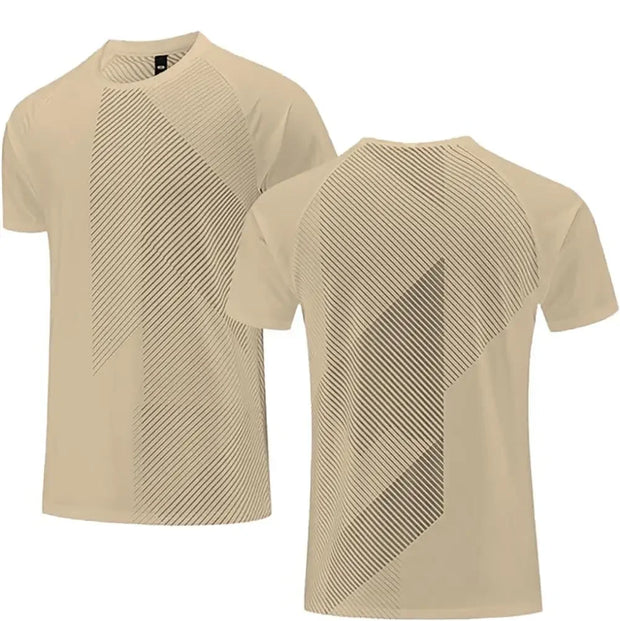 Men's Running T-shirt Quick Drying Fitness T Shirt, Breathable Jogging Sportswear Unisex Tops.