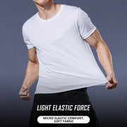 Men's Quick Dry Short Sleeve Moisture Wicking Round Neck.