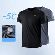 Men's Quick Dry Short Sleeve Moisture Wicking Round Neck.