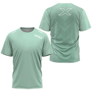 Men's Sports Quick Drying T-shirt 2XU Outdoor Fitness Training Wear Breathable Short Sleeve, Light Loose Top