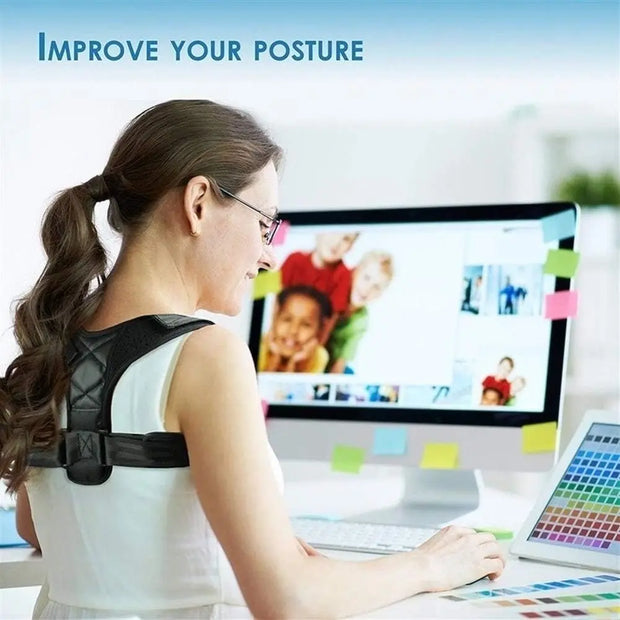 Adjustable Back Shoulder Posture Corrector, Support Reshape Your Body. Home, Office And Sport.