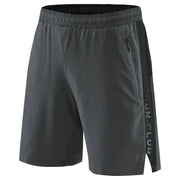 Men Run Shorts Patchwork Training Shorts Zipper Pockets Gym Sports Quick Dry.