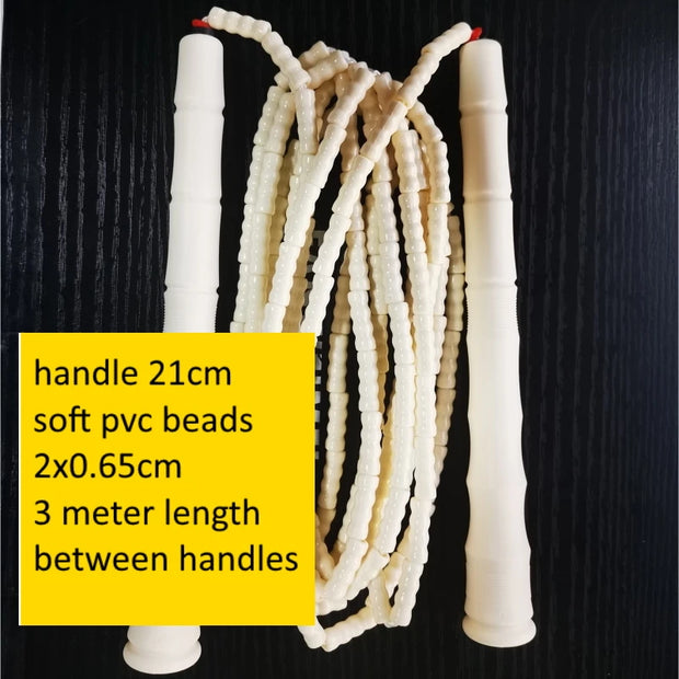 NEVERTOOLATE beaded skipping rope long handle freestyle and  crossfit