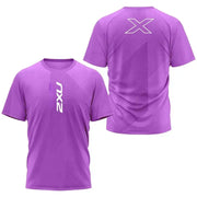 Men's Sports Quick Drying T-shirt 2XU Outdoor Fitness Training Wear Breathable Short Sleeve, Light Loose Top