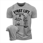 Men's T-Shirt Strength Earned Workout Gy 3D Print T-Shirts Short Sleeves Muscle Man.