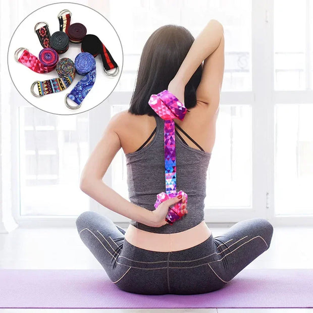 Multi-Colors Yoga Stretching Belt, Fitness Sports Accessories Resistance Hip Elastic Band.