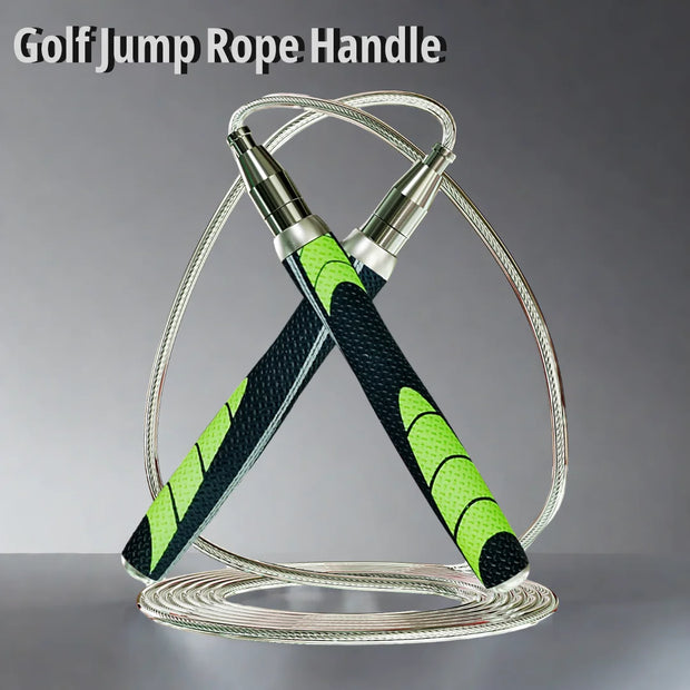 Mogold Fitness Jump Rope Leather Grip Handle, Aluminum Alloy.