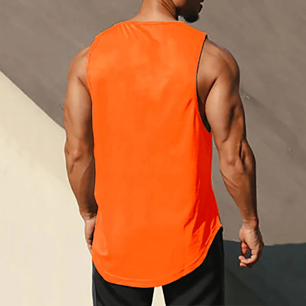 Men's Summer Mesh Quick Dry Fitness Tank Tops Casual Moisture Wicking Sleeveless Shirt.