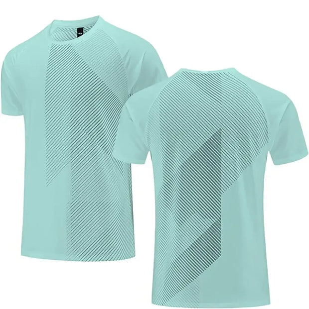 Men's Running T-shirt Quick Drying Fitness T Shirt, Breathable Jogging Sportswear Unisex Tops.