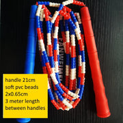 NEVERTOOLATE beaded skipping rope long handle freestyle and  crossfit