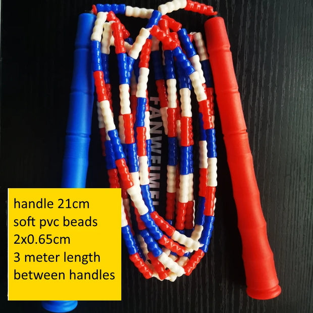 NEVERTOOLATE beaded skipping rope long handle freestyle and  crossfit