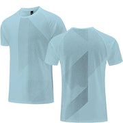 Men's Running T-shirt Quick Drying Fitness T Shirt, Breathable Jogging Sportswear Unisex Tops.