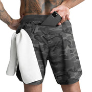 Men's Single-Layer Woven Quick Dry Solid Color Fitness Shorts.