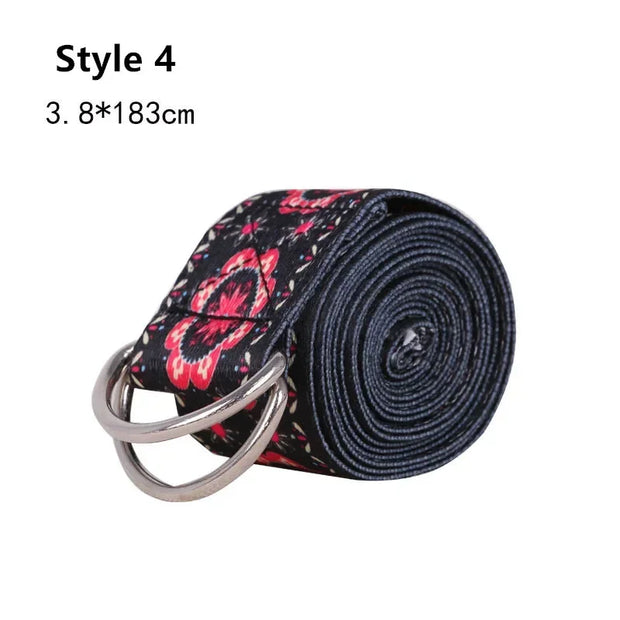 Multi-Colors Yoga Stretching Belt, Fitness Sports Accessories Resistance Hip Elastic Band.
