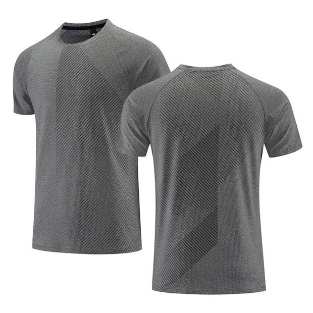 Men's Running T-shirt Quick Drying Fitness T Shirt, Breathable Jogging Sportswear Unisex Tops.