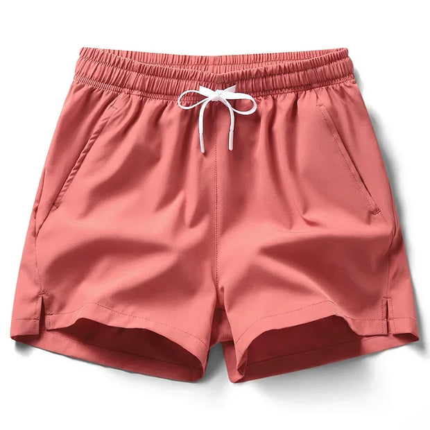 Mens Fitness Lightweight Sweatpants, Casual Pockets Shorts Basic Solid Color.