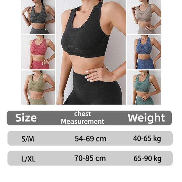 Women's Breathable Sports Bra, Top Push Up Fitness And Yoga  Underwear.