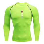 Mens Running Compression T-shirt Long sleeves Sport Tees.