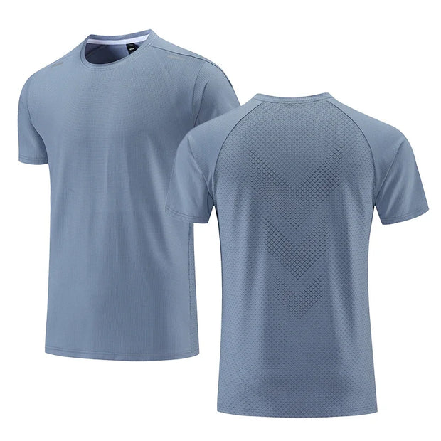 Men's Running T-shirt Quick Drying Fitness T Shirt, Breathable Jogging Sportswear Unisex Tops.