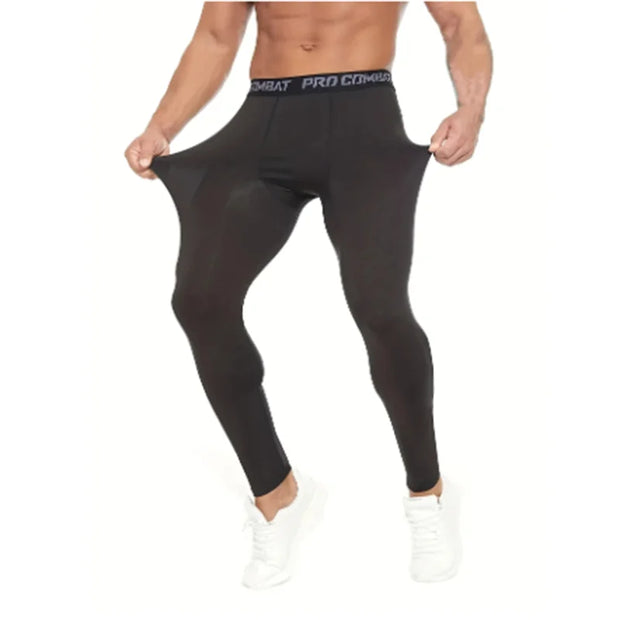 Men's Compression Pants Tights Leggings For Running Training Sport Fitness, Quick Dry Fit.