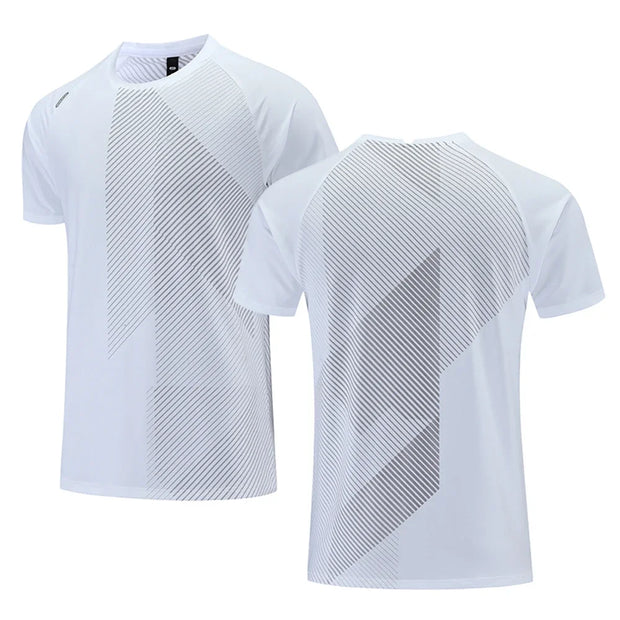 Men's Running T-shirt Quick Drying Fitness T Shirt, Breathable Jogging Sportswear Unisex Tops.