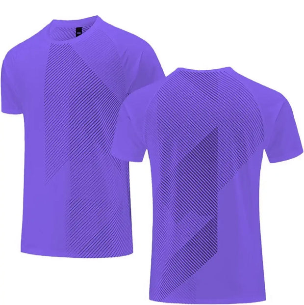 Men's Running T-shirt Quick Drying Fitness T Shirt, Breathable Jogging Sportswear Unisex Tops.