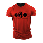 Men's Quick Drying Fitness T-Shirts Spartan Short Sleeeve Top.